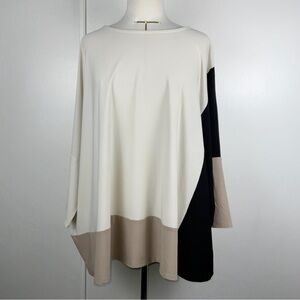 WynnLayers Color Block Boxed T w/ 3/4 Dolman Sleeve | Size ~XL